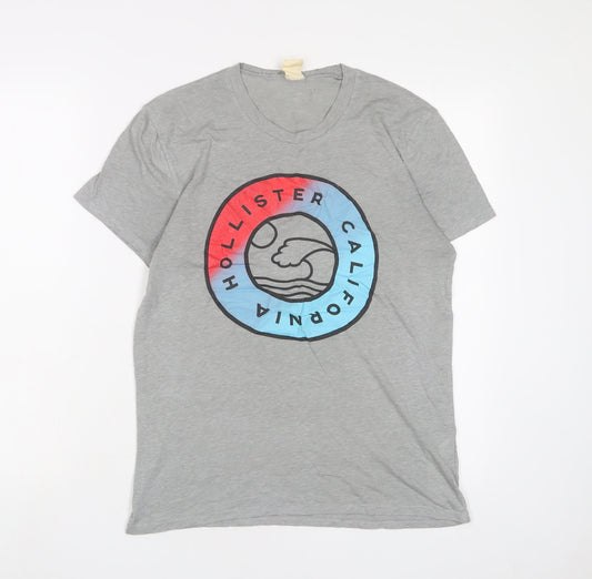 Mens UK Size S Hollister Grey  T-Shirt