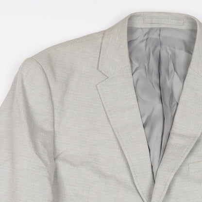 Autograph Mens Grey Cotton Jacket Suit Jacket Size 44 Regular