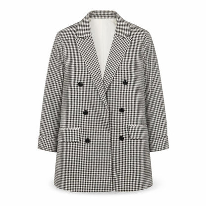 Bershka Womens Multicoloured Plaid Jacket Blazer Size L