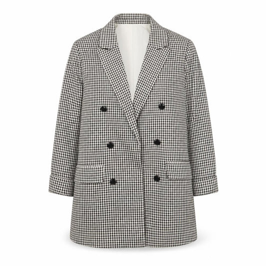 Bershka Womens Multicoloured Plaid Jacket Blazer Size L