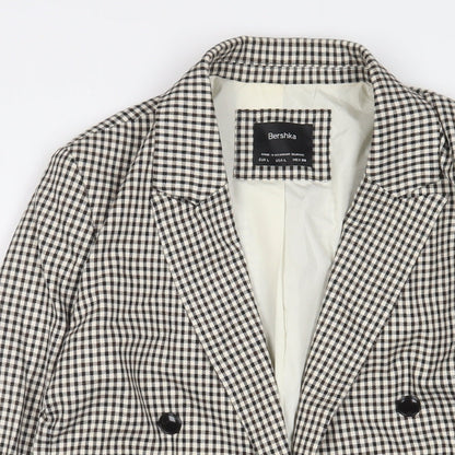Bershka Womens Multicoloured Plaid Jacket Blazer Size L