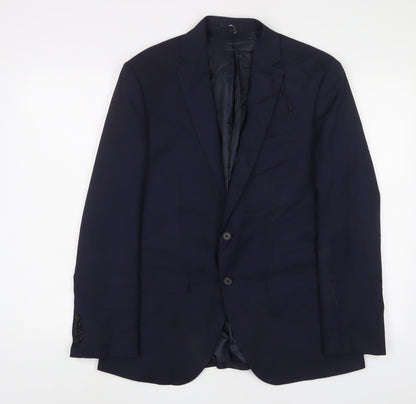 Mens UK Size 40 Marks and Spencer Regular Blue Suit Jacket