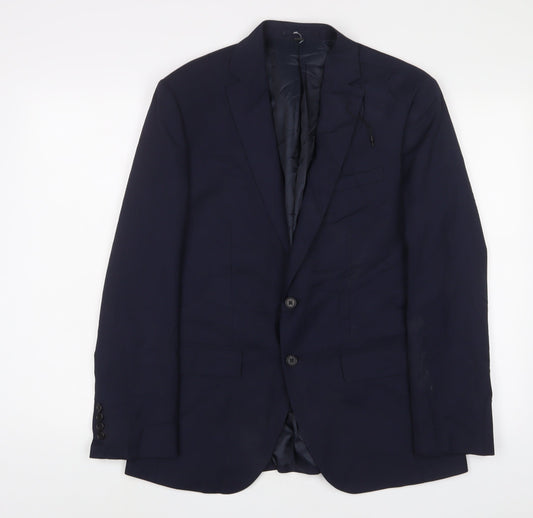 Mens UK Size 40 Marks and Spencer Regular Blue Suit Jacket