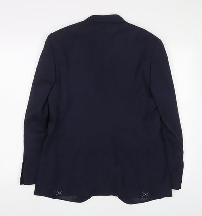 Mens UK Size 40 Marks and Spencer Regular Blue Suit Jacket