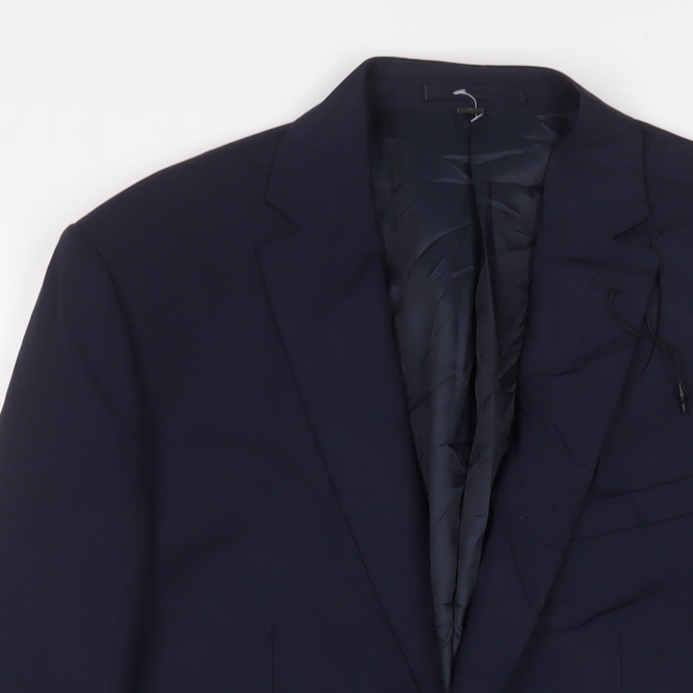 Mens UK Size 40 Marks and Spencer Regular Blue Suit Jacket