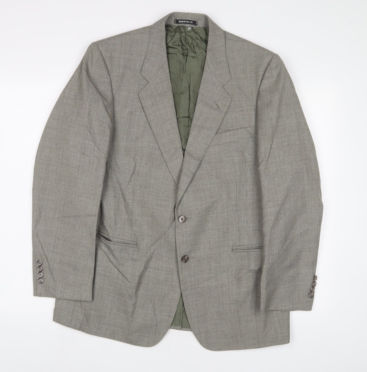 Mens UK Size 40 St Michael Regular Green Suit Jacket