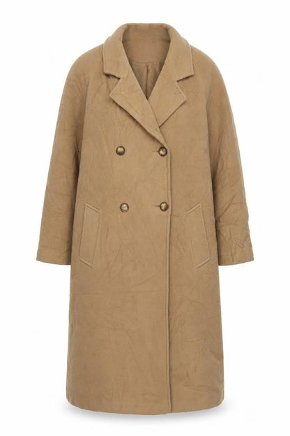 Womens UK Size 16 Classic Brown Overcoat