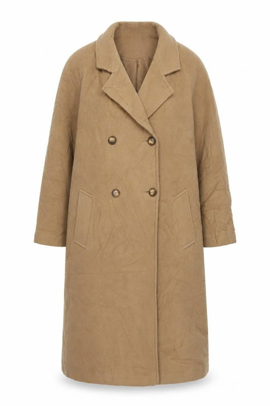 Womens UK Size 16 Classic Brown Overcoat