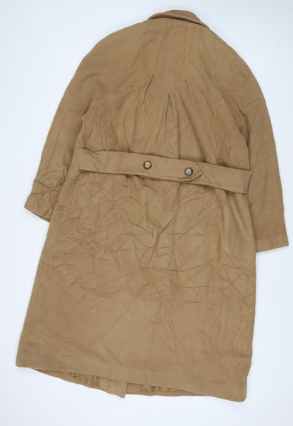 Womens UK Size 16 Classic Brown Overcoat