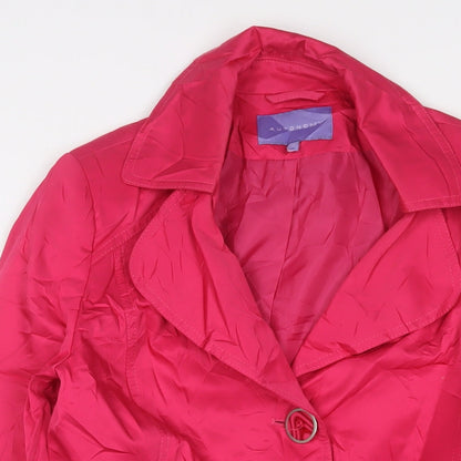 Autonomy Womens Pink Overcoat Coat Size 12 Button - Belted