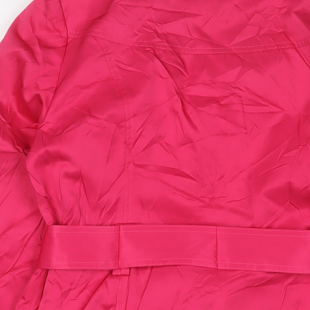 Autonomy Womens Pink Overcoat Coat Size 12 Button - Belted