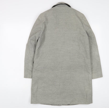 Womens UK Size 8 Topshop Grey Overcoat