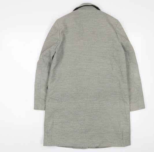 Womens UK Size 8 Topshop Grey Overcoat