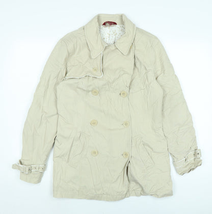 Womens UK Size 12 Monsoon Beige Trench Coat