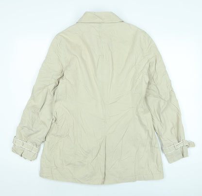 Womens UK Size 12 Monsoon Beige Trench Coat