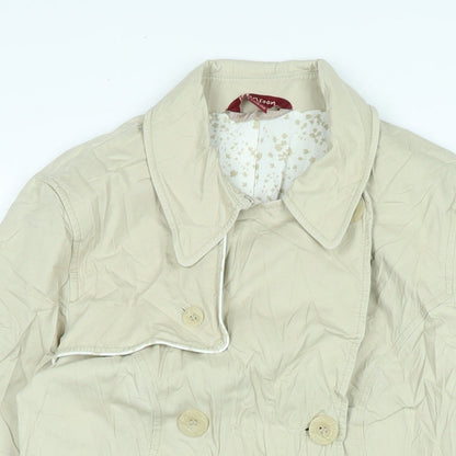 Womens UK Size 12 Monsoon Beige Trench Coat