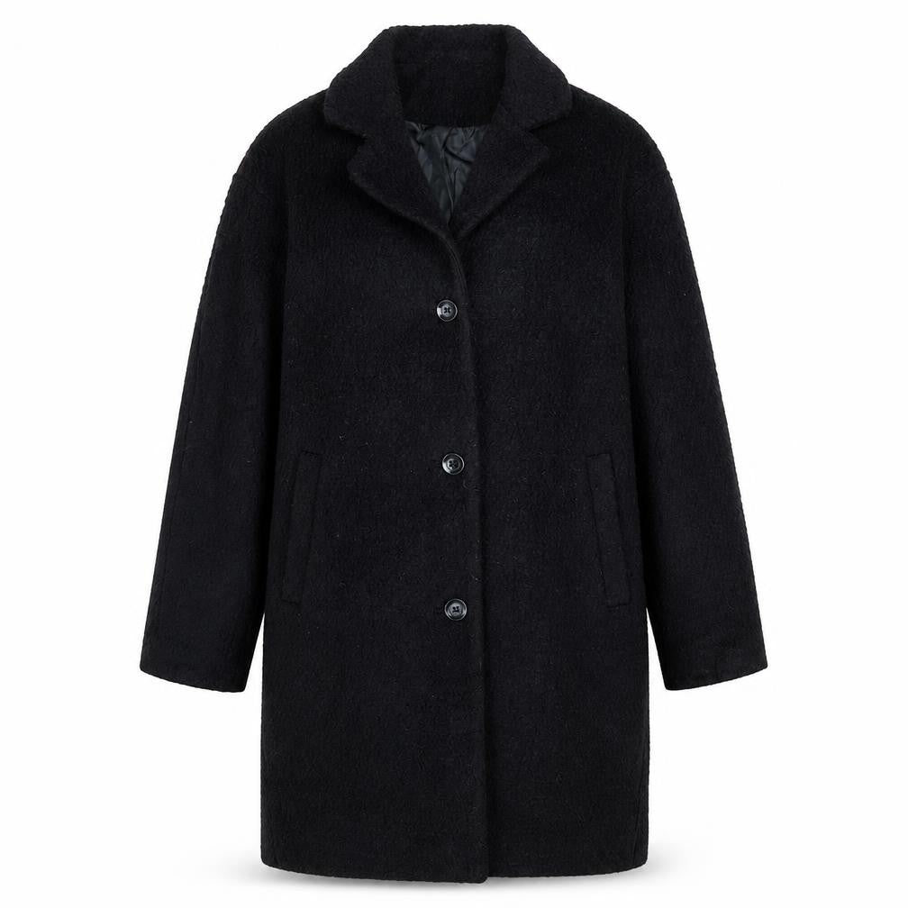 Womens UK Size 8 Divided Black Overcoat