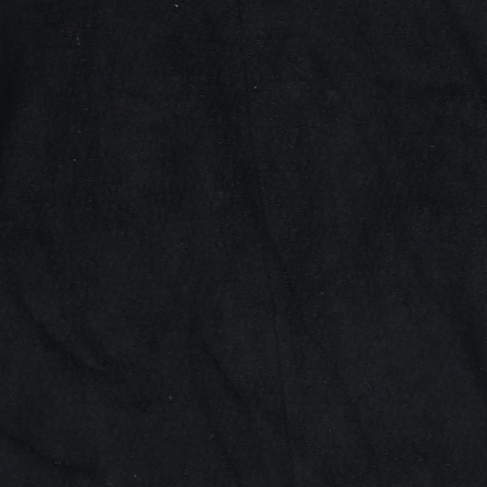 Divided Womens Black Overcoat Coat Size 8 Button