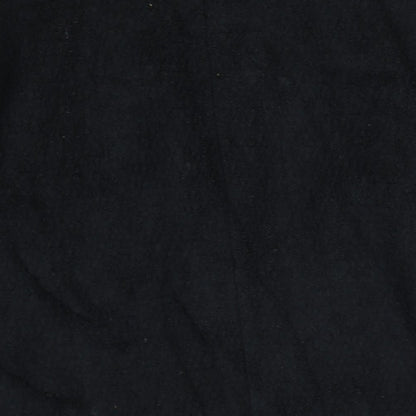 Divided Womens Black Overcoat Coat Size 8 Button