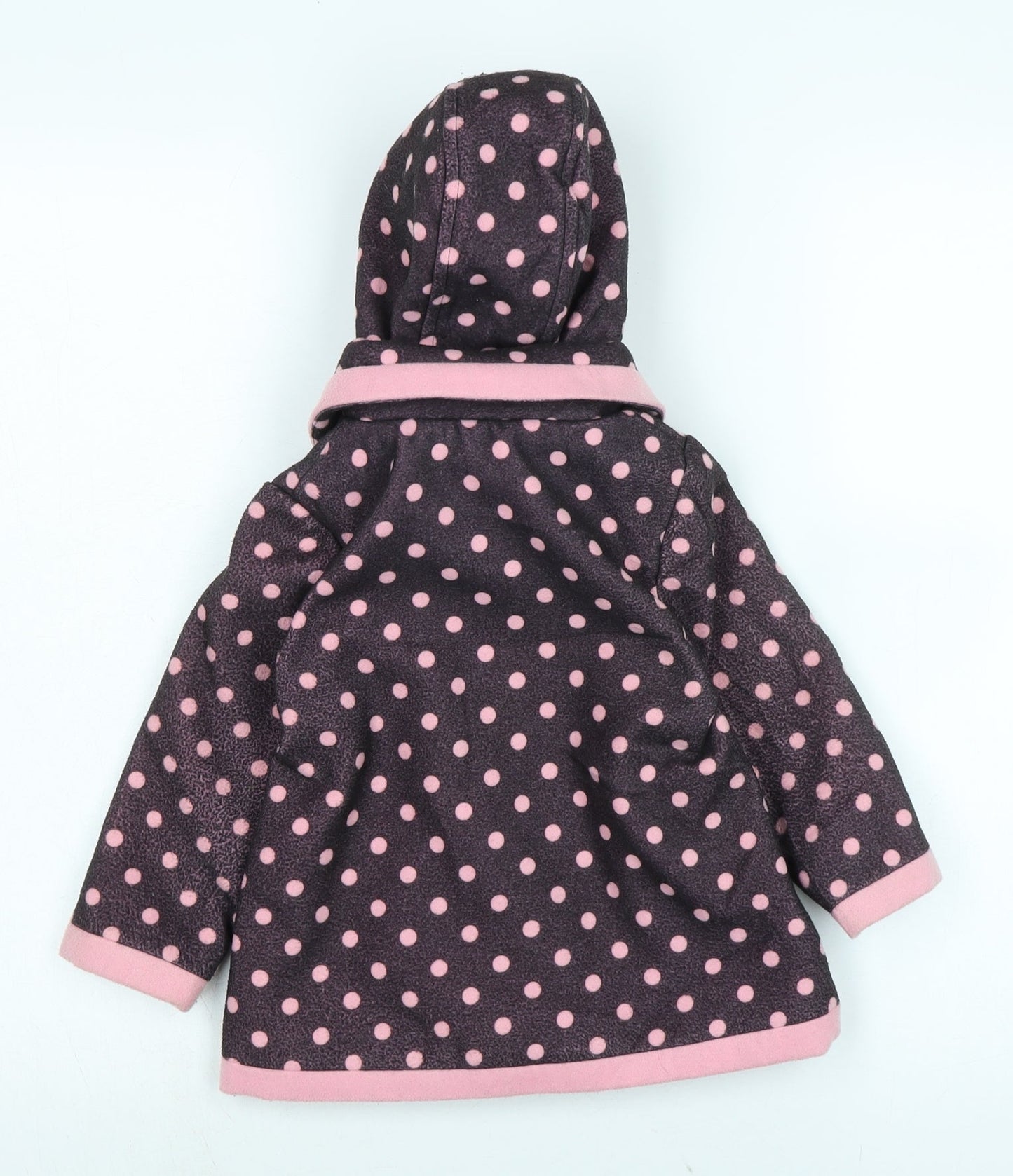 Mothercare Girls Pink Basic Coat Coat Size 12-18 Months Button