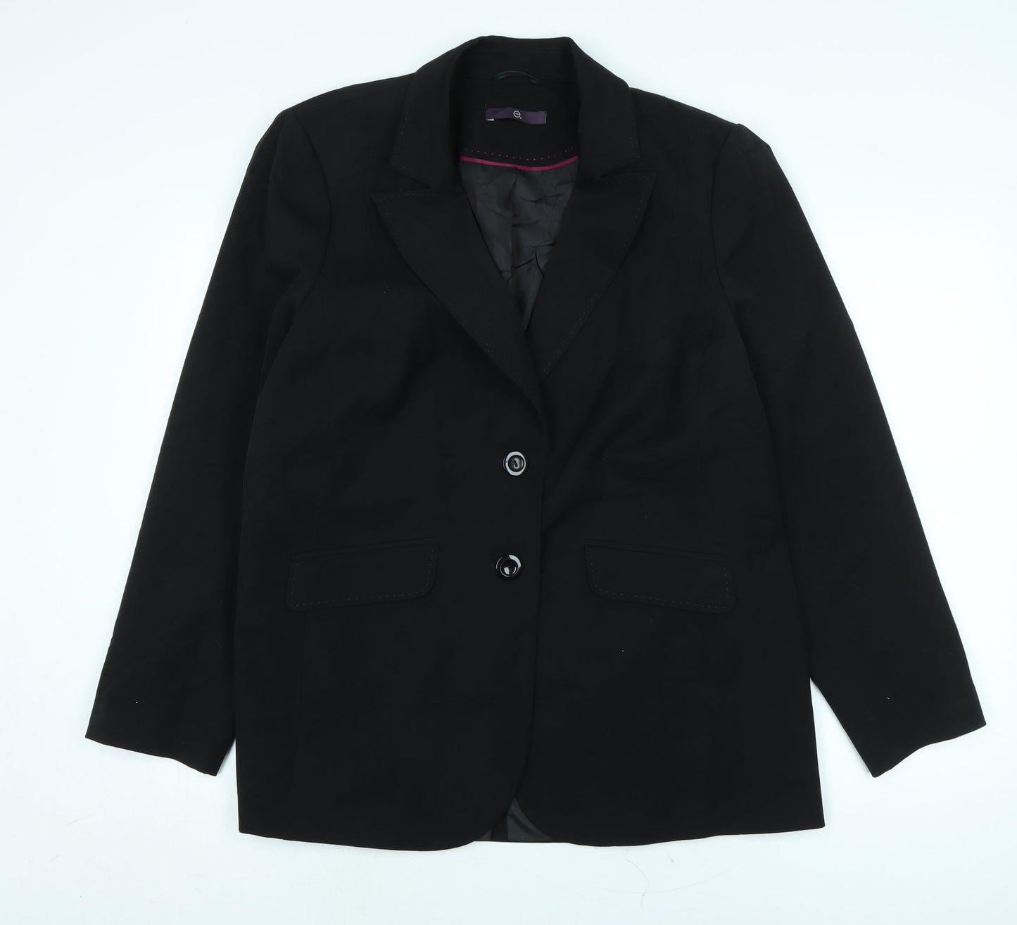 Evans Womens Black Jacket Size 18 Button