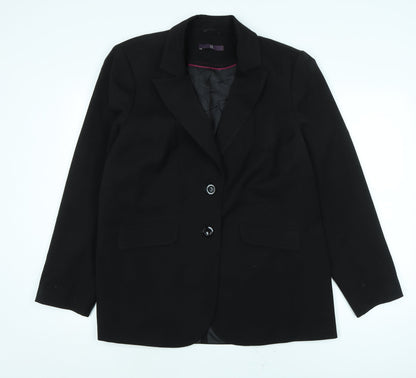 Evans Womens Black Jacket Size 18 Button