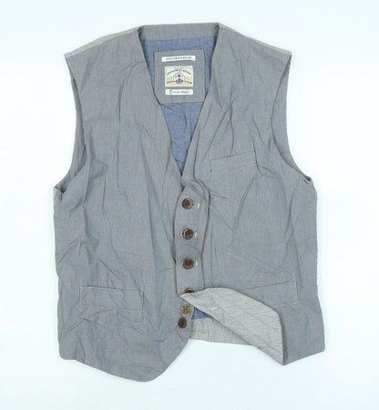 Mens UK Size S gentlemans relish Grey Gilet