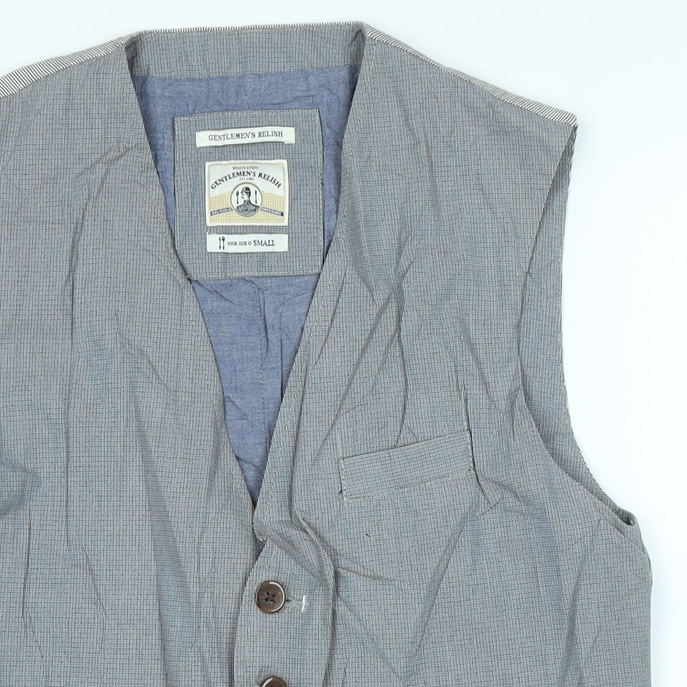 Mens UK Size S gentlemans relish Grey Gilet