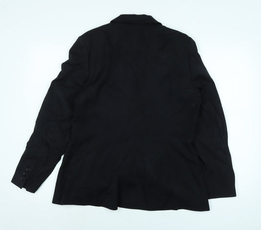 Marks and Spencer Womens Black Jacket Size 14 Button