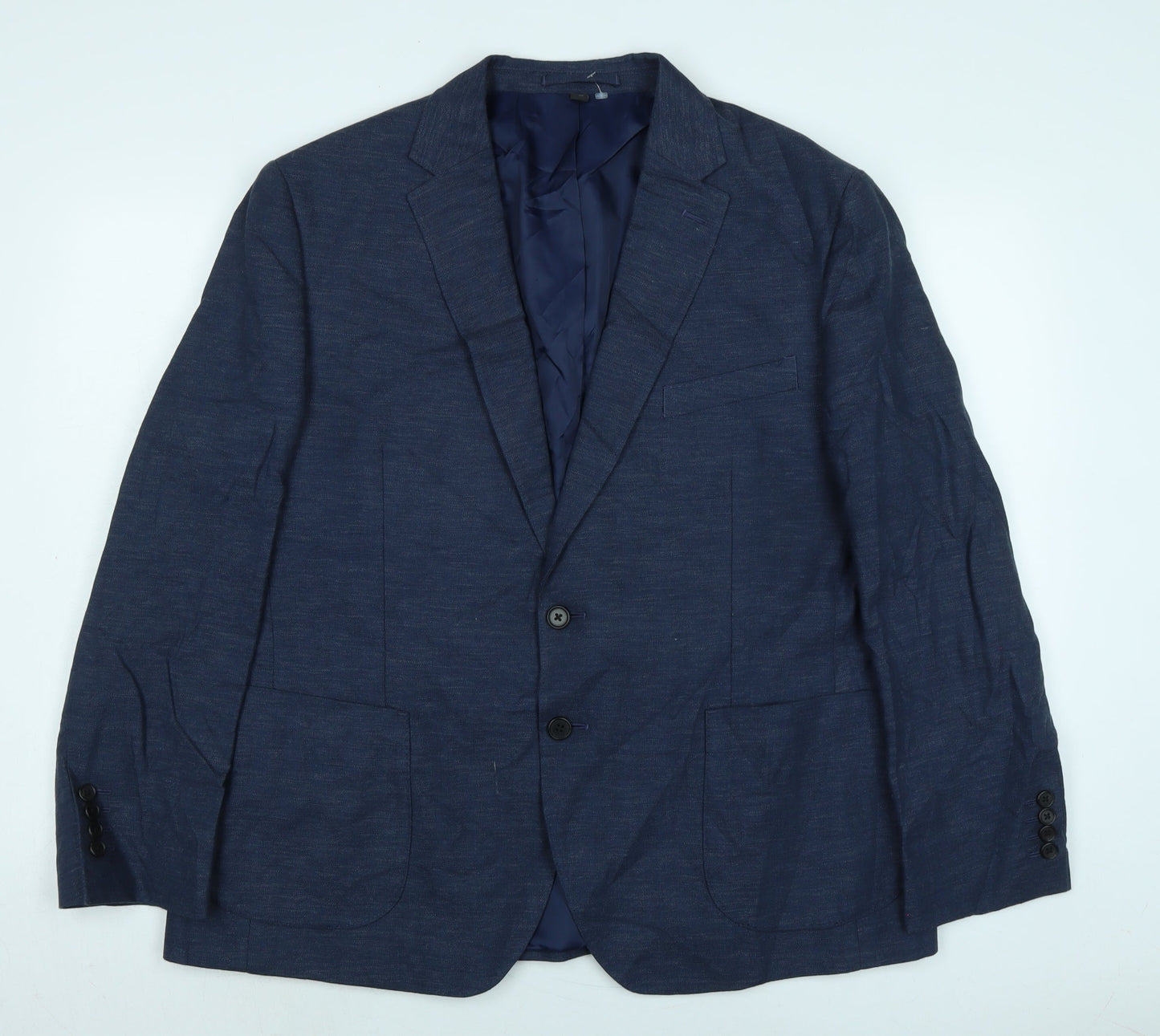 Mens UK Size 46 Marks and Spencer Regular Blue Suit Jacket