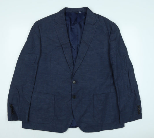 Mens UK Size 46 Marks and Spencer Regular Blue Suit Jacket