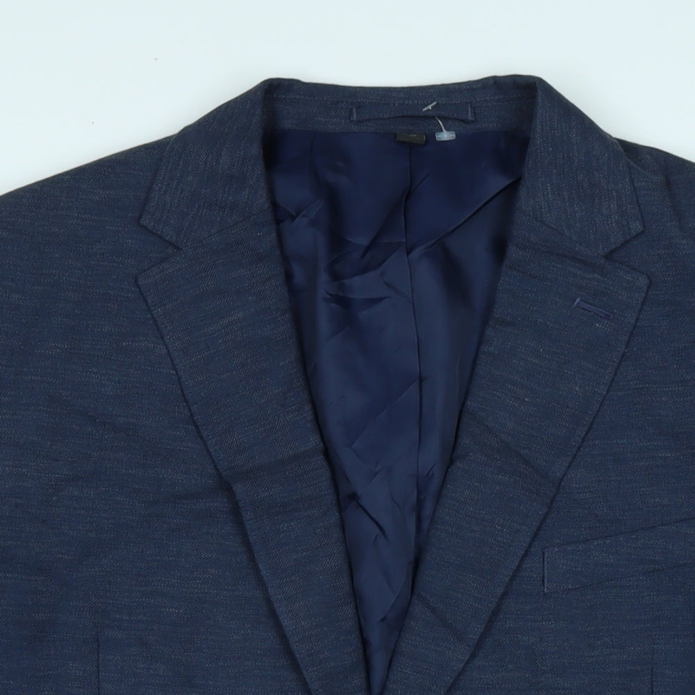 Mens UK Size 46 Marks and Spencer Regular Blue Suit Jacket