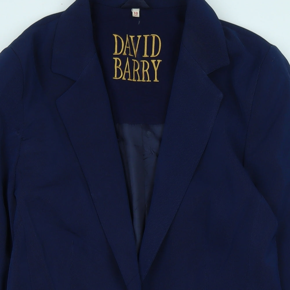 Womens UK Size 10 David Barry Blue Jacket