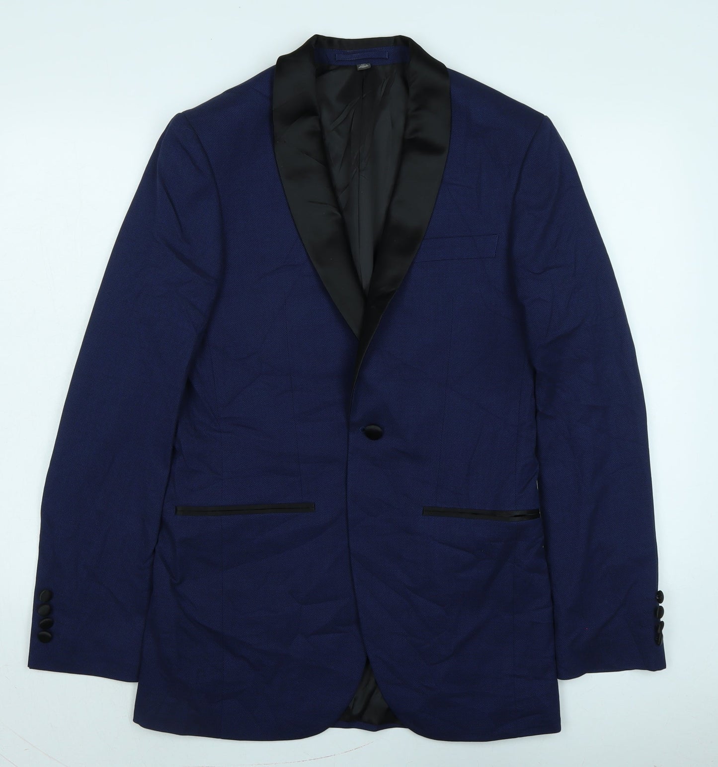Mens UK Size 36 Marks and Spencer Big & Tall Blue Suit Tuxedo
