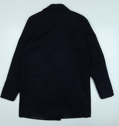 Womens UK Size 12 Dorothy Perkins Blue Biker Coat