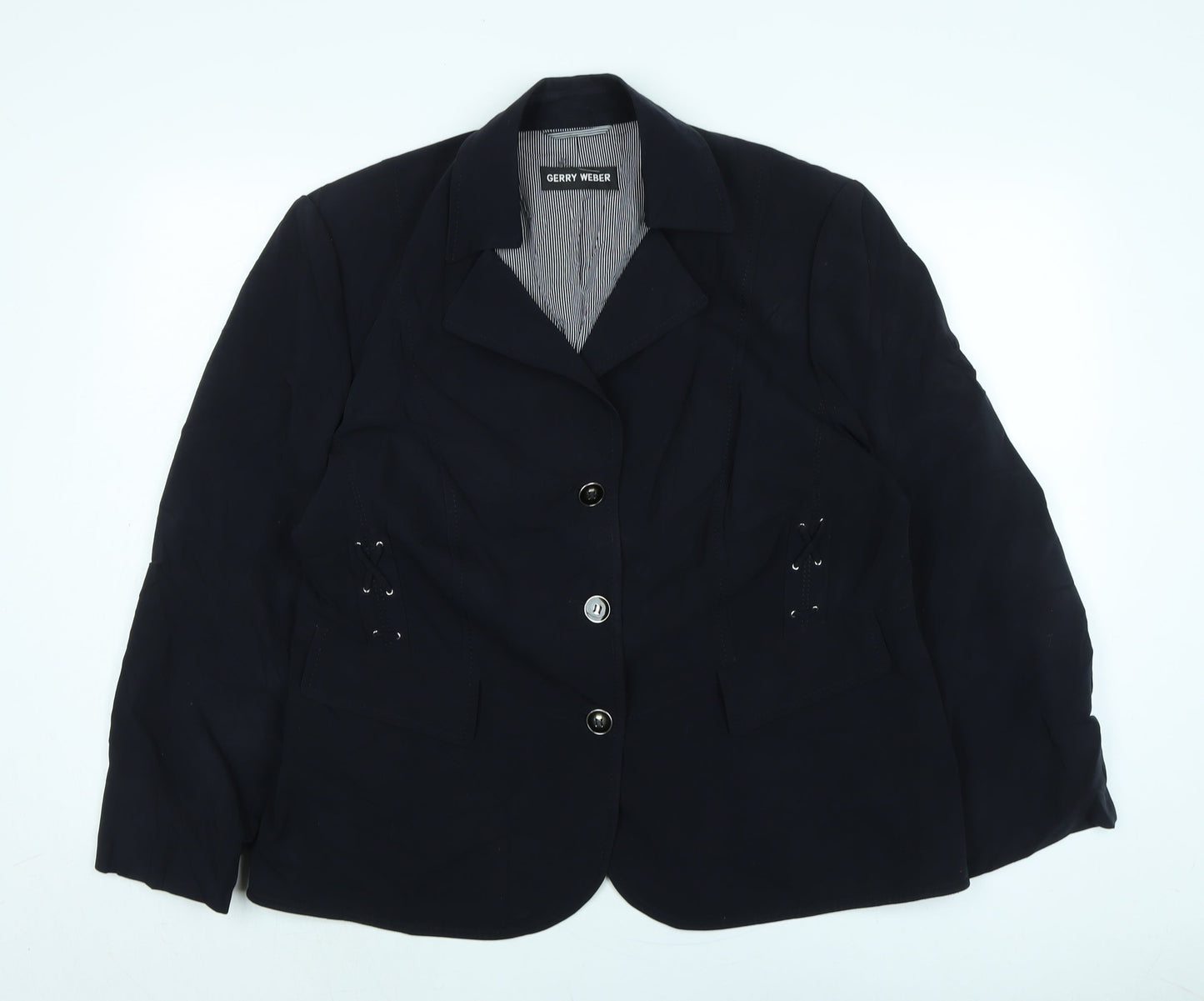 Gerry Weber Womens Blue Jacket Size XL Button