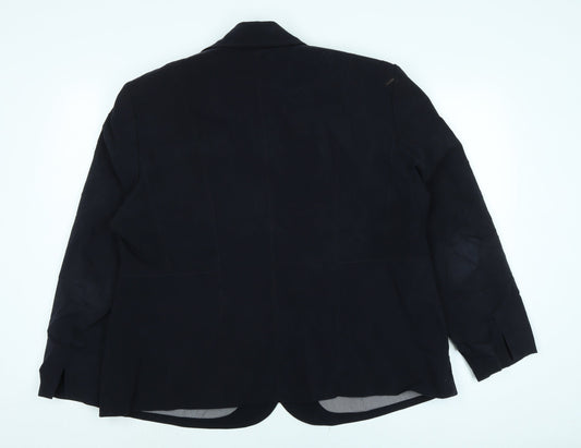 Gerry Weber Womens Blue Jacket Size XL Button