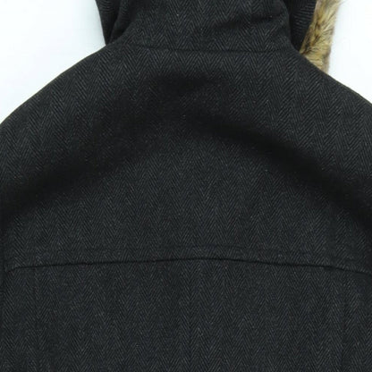 Papaya Womens Grey Overcoat Coat Size 14 Zip