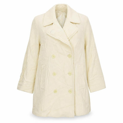 Marks & Spencer Womens Ivory Overcoat Coat Size L Button