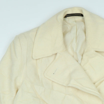 Womens UK Size L Marks and Spencer Ivory Overcoat