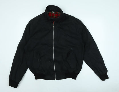 Mens UK Size 46 Made in England Black Bomber Jacket