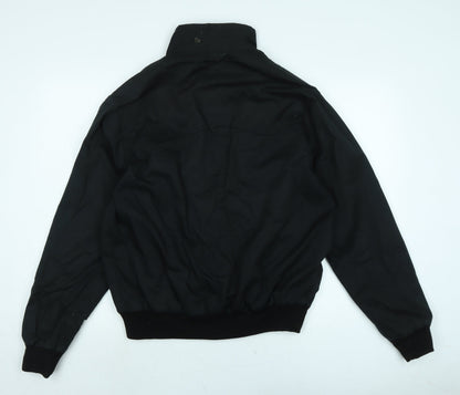 Mens UK Size 46 Made in England Black Bomber Jacket
