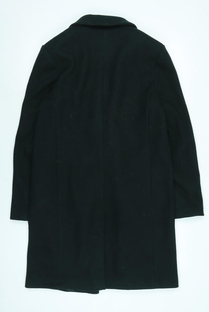 F&F Womens Green Overcoat Coat Size 12 Button