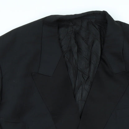 VARTERS Mens Black Wool Tuxedo Suit Jacket Size 34 Regular