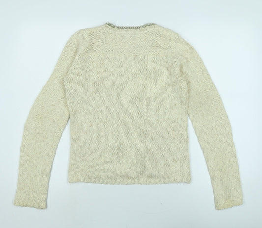 Womens UK Size S Vera Moda Ivory Cardigan Jumper