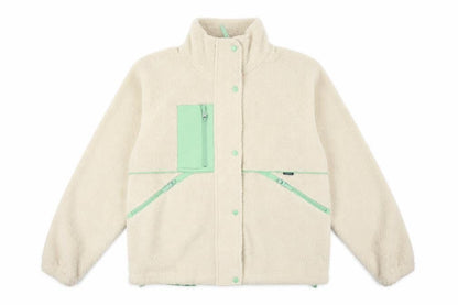 Marks & Spencer Womens Ivory Herringbone Jacket Size 8 - Waxed