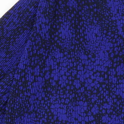 M&S Womens Multicoloured Floral Polyester Shift Size 14 Roll Neck