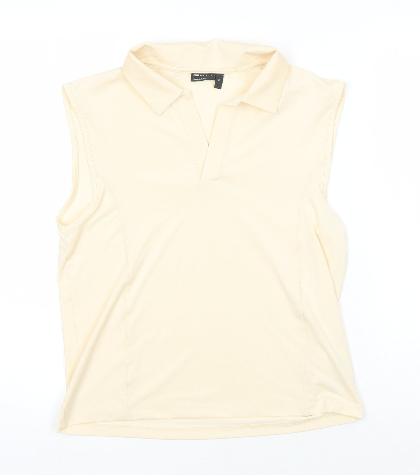 Womens UK Size M ASOS Ivory Basic T-Shirt