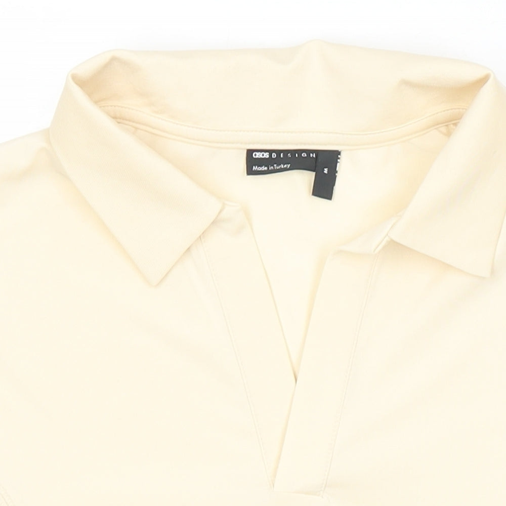 Womens UK Size M ASOS Ivory Basic T-Shirt
