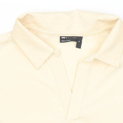 Womens UK Size M ASOS Ivory Basic T-Shirt